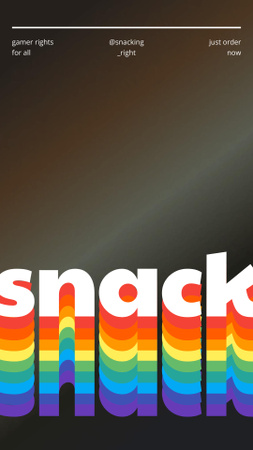 Designvorlage Helle Snacks-Werbung für TikTok Video