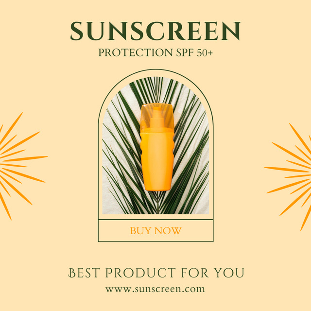 Ontwerpsjabloon van Instagram van Sunscreen Cream Sale Offer