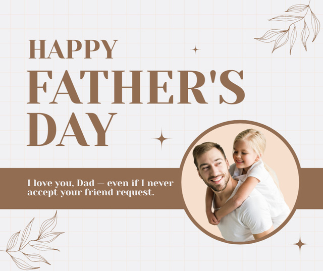 Modèle de visuel Father's Day greeting - Facebook