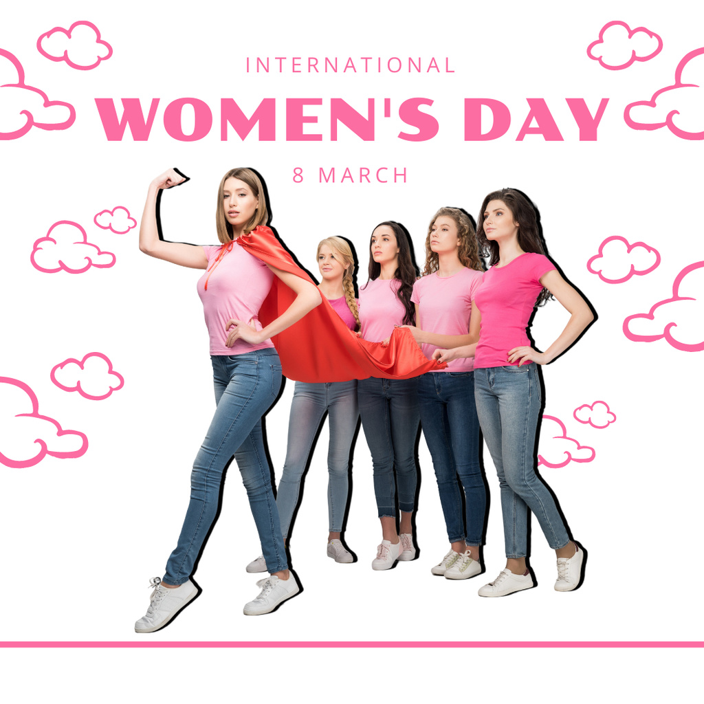 Team of Women on International Women's Day Instagramデザインテンプレート