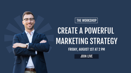 Attend a Workshop On An Effective Strategy For Business FB event cover – шаблон для дизайну