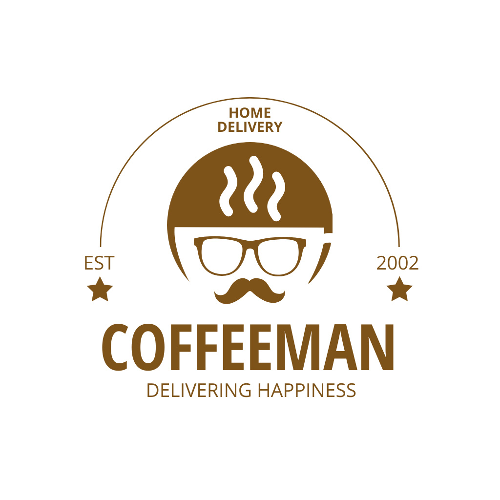  Coffee Delivery Announcement Logo Tasarım Şablonu