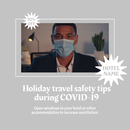 Travel Tips During Pandemic Animated Post Design Template