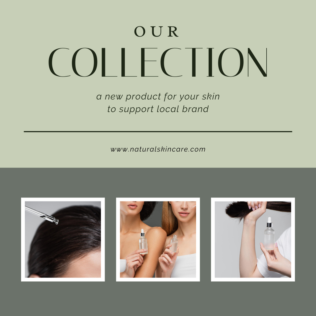 Skincare Ad with Collage Instagram – шаблон для дизайну