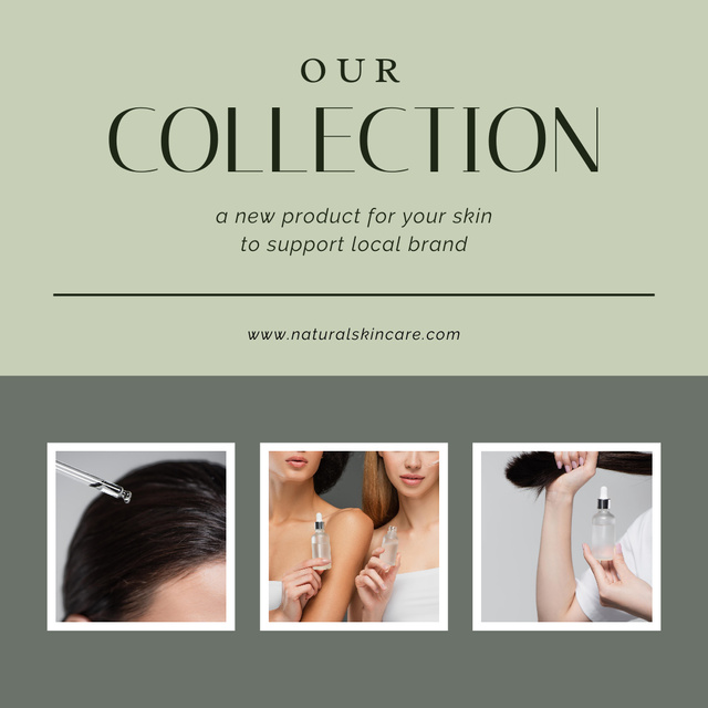 Skincare Ad with Collage Instagram – шаблон для дизайна