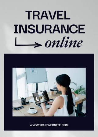 Platilla de diseño Travel Insurance Online Booking Advertisement Flayer