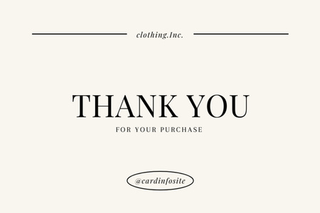 Thankful Phrase for Purchase To Customer Postcard 4x6in Design Template