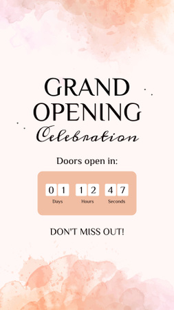 Countdown To Grand Opening Celebration Instagram Video Story Design Template