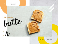 Yummy Toasts With Organic Peanut Butter