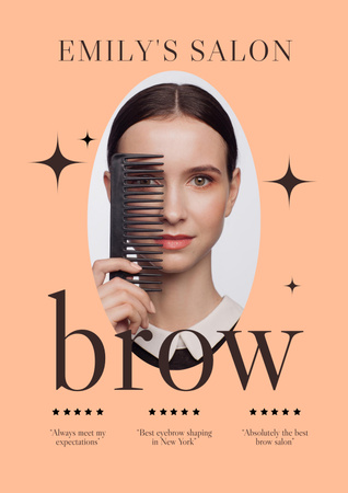 Промо Салон Красоты и Ухода за Волосами Poster – шаблон для дизайна