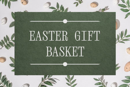 Easter Holiday Celebration Announcement Label Design Template