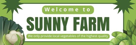 Platilla de diseño Invitation to Visit Sunny Farm Email header