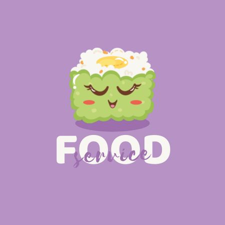 Plantilla de diseño de School Food Ad with Cute Character Animated Logo 