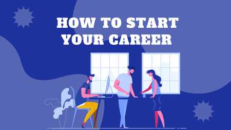 Ways to Start Your Career Youtube Thumbnail Design Template
