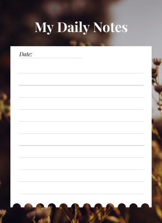 Planner Decorated With Flowers Notepad 4x5.5in Design Template