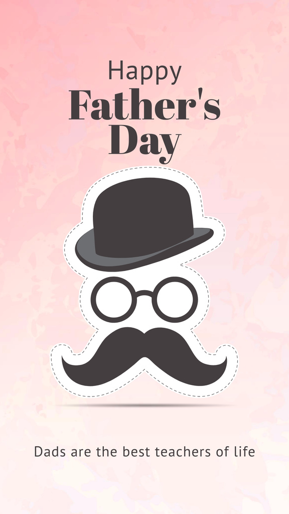 Plantilla de diseño de Happy Father's Day Greetings With Quote About Teaching Instagram Story 