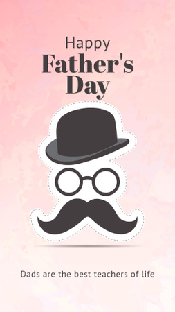 Happy Father's Day Greetings With Quote About Teaching Instagram Story Design Template