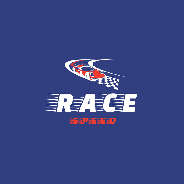 Emblem with Speed Race Logo 1080x1080px Modelo de Design
