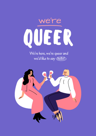 Awareness of Tolerance to Queer People Poster Modelo de Design