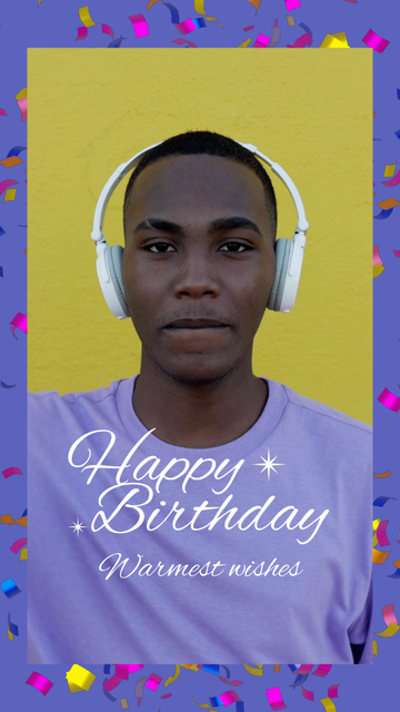 Warmest Wishes And Congrats On Birthday TikTok Video Design Template