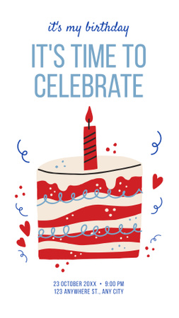 Plantilla de diseño de Es hora de celebrar tu cumpleaños Instagram Story 