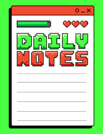 Bright Empty Blank for Daily Notes Notepad 107x139mm Design Template