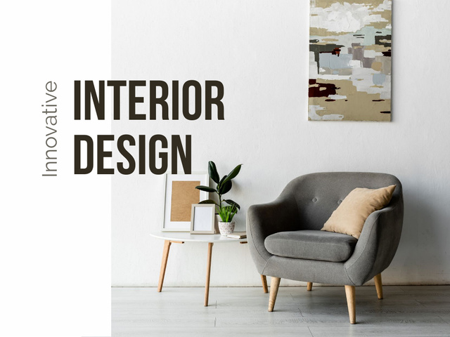 Designvorlage Innovative Interior Design für Presentation