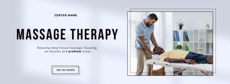 Massage Therapy Services Facebook cover Modelo de Design