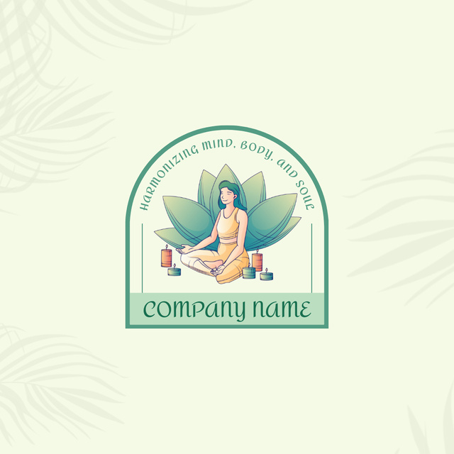 Ontwerpsjabloon van Animated Logo van Harmonizing Body And Mind With Meditations