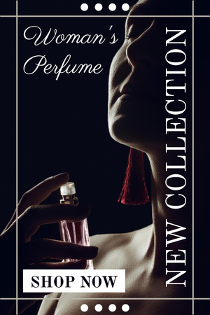 Woman's Perfume Ad Pinterest Design Template