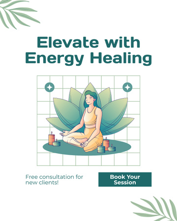 Energy Healing Session With Consultation Offer Instagram Post Vertical Design Template