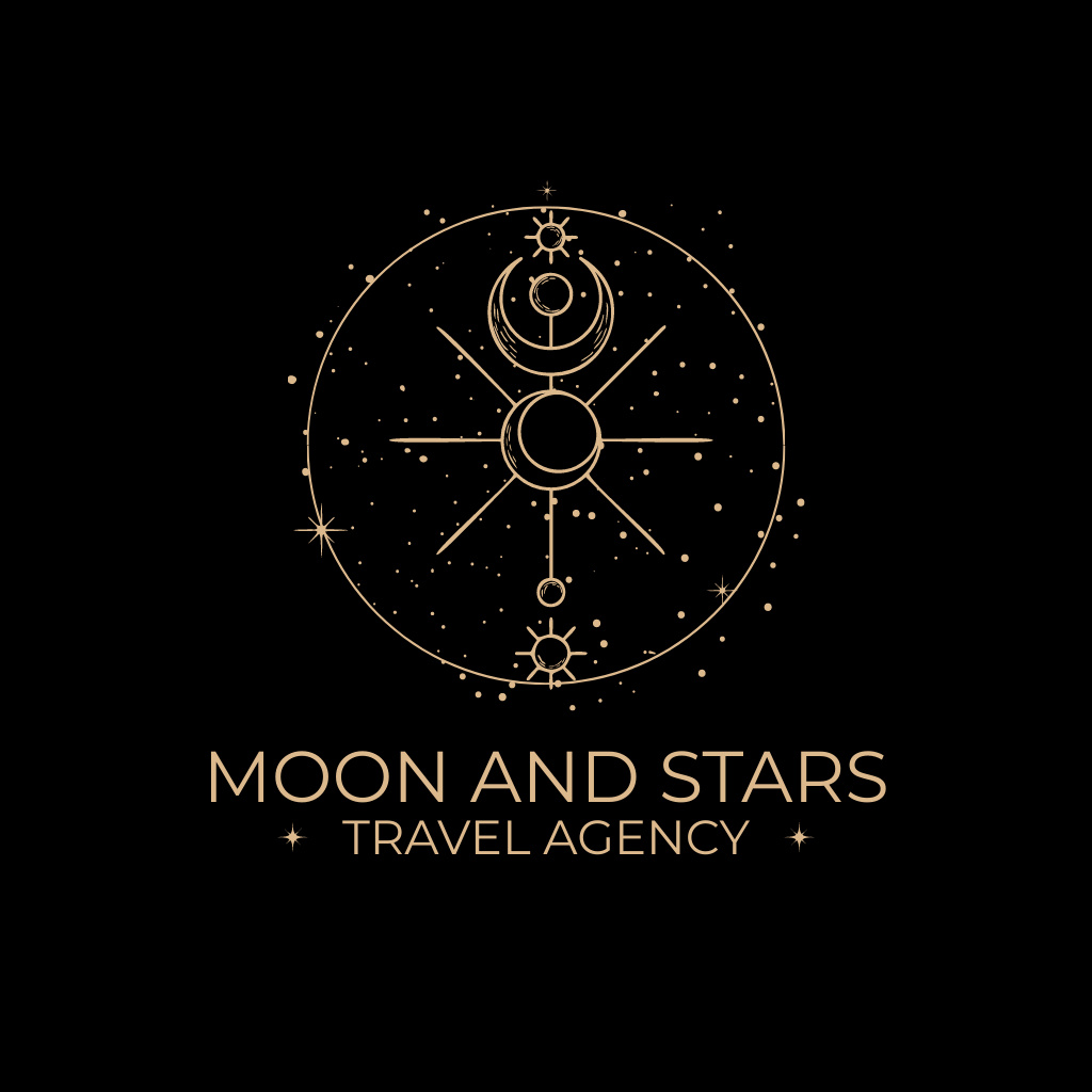 Travel Agency Advertising with Creative Emblem Logo Design Template