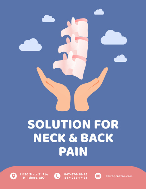 Osteopathic Solutions Offer on Purple Poster 8.5x11in – шаблон для дизайну