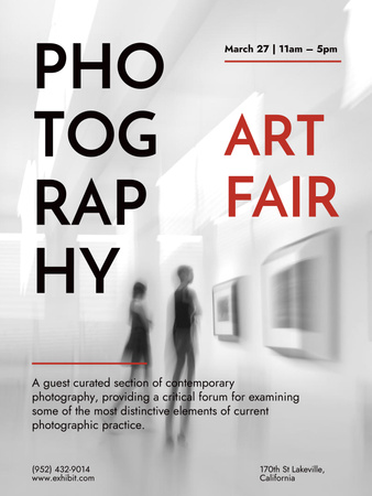 Art Photography Fair Announcement Poster US Tasarım Şablonu