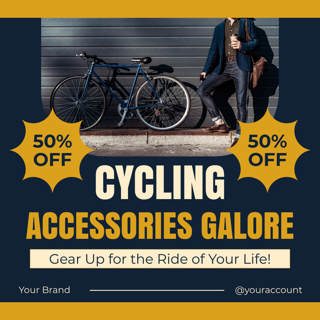Cycling Acessories Galore Instagram AD Tasarım Şablonu