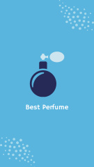 Perfumery Ad with Perfume Bottle Illustration