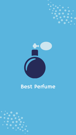 Perfumery Ad with Perfume Bottle Illustration Instagram Highlight Cover Design Template