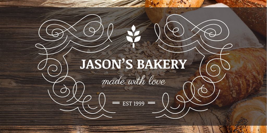 Platilla de diseño Bakery Ad with Fresh Buns Twitter