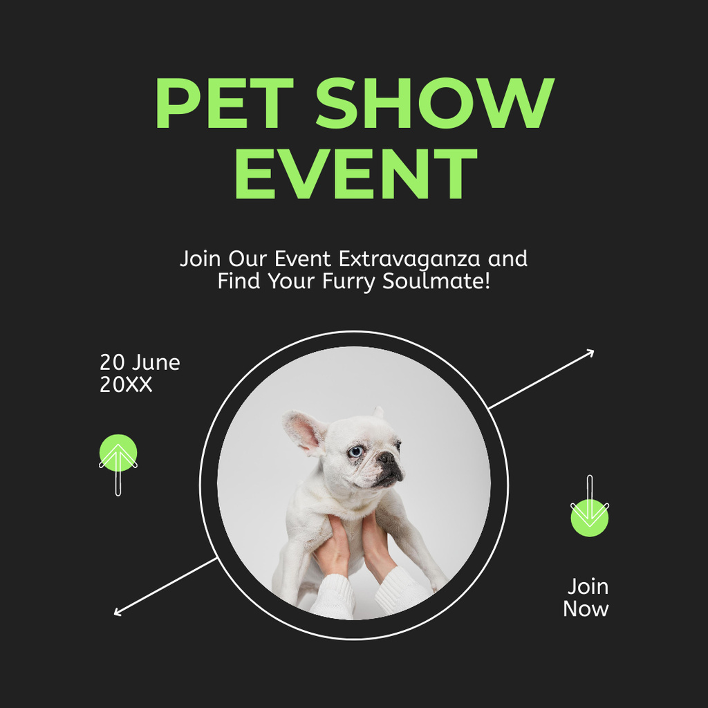Modèle de visuel Pets Adoption Event - Instagram