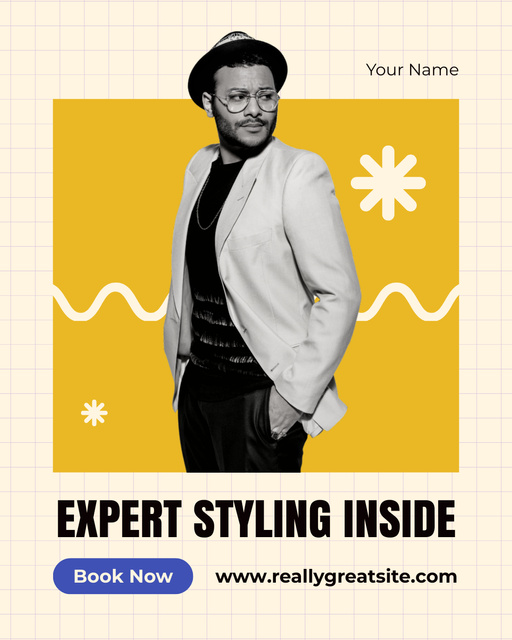 Plantilla de diseño de Individualized Styling Services Ad on Yellow Instagram Post Vertical 