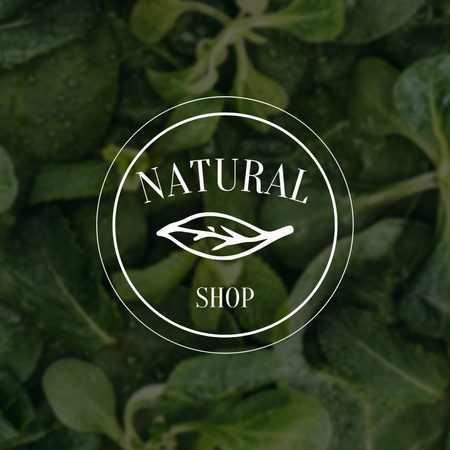 Emblem of Plant Shop with Greenery Logo Design Template