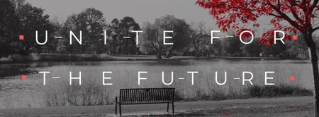 Concept of Unite for the future Facebook cover Design Template