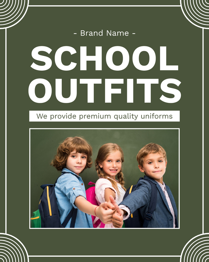 Szablon projektu Premium School Uniform Offer for Children Instagram Post Vertical