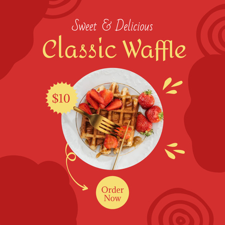 Sweet Waffle Offer Instagram Design Template
