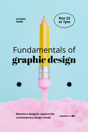 Graphic Design Fundamentals Workshop Ad Flyer 4x6inデザインテンプレート