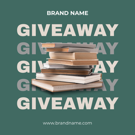 Giveaway Of A Book Instagram Design Template