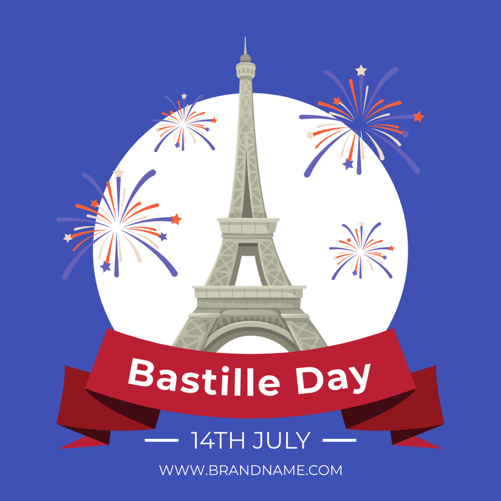 Happy Bastille Day Instagramデザインテンプレート
