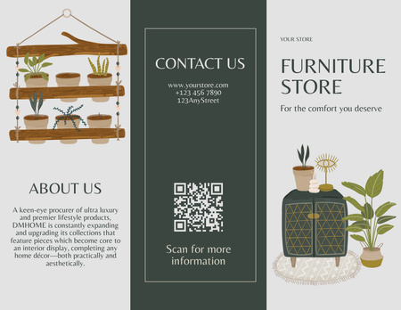 Announcement of Sale of Modern Furniture Brochure 8.5x11in Design Template