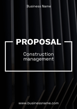 Designvorlage Baumanagement-Dienstleistungen für Proposal