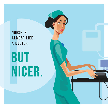 Confident nurse in clinic Instagram – шаблон для дизайну